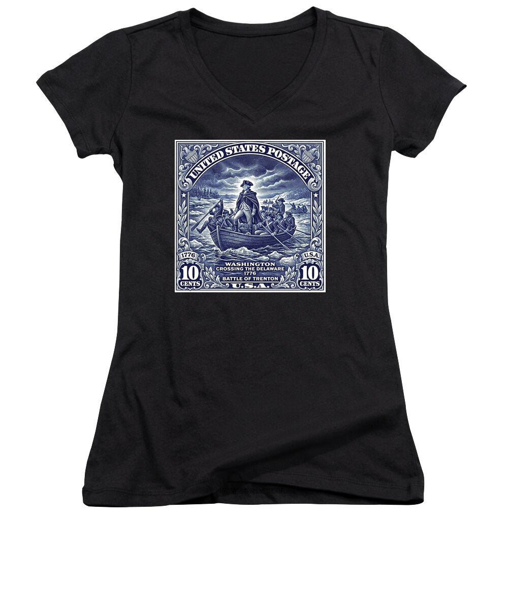 Crossing the Delaware 10c - Women's V-Neck