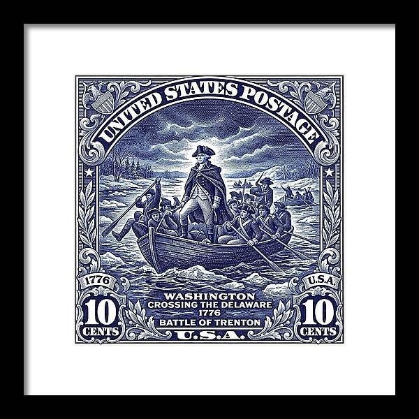 Crossing the Delaware 10c - Framed Print