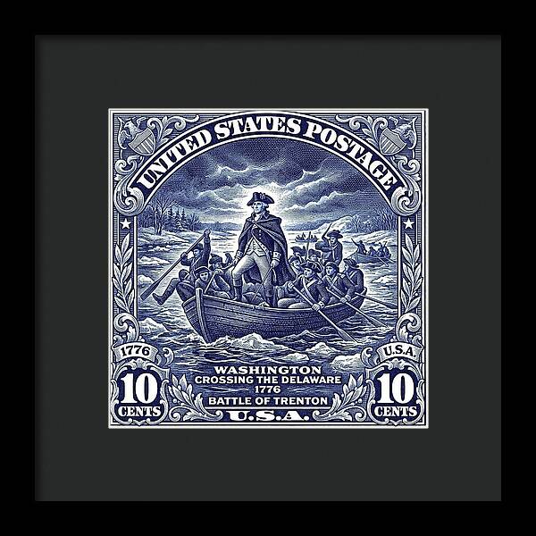 Crossing the Delaware 10c - Framed Print