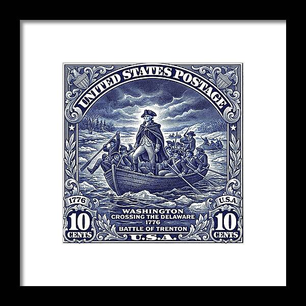 Crossing the Delaware 10c - Framed Print