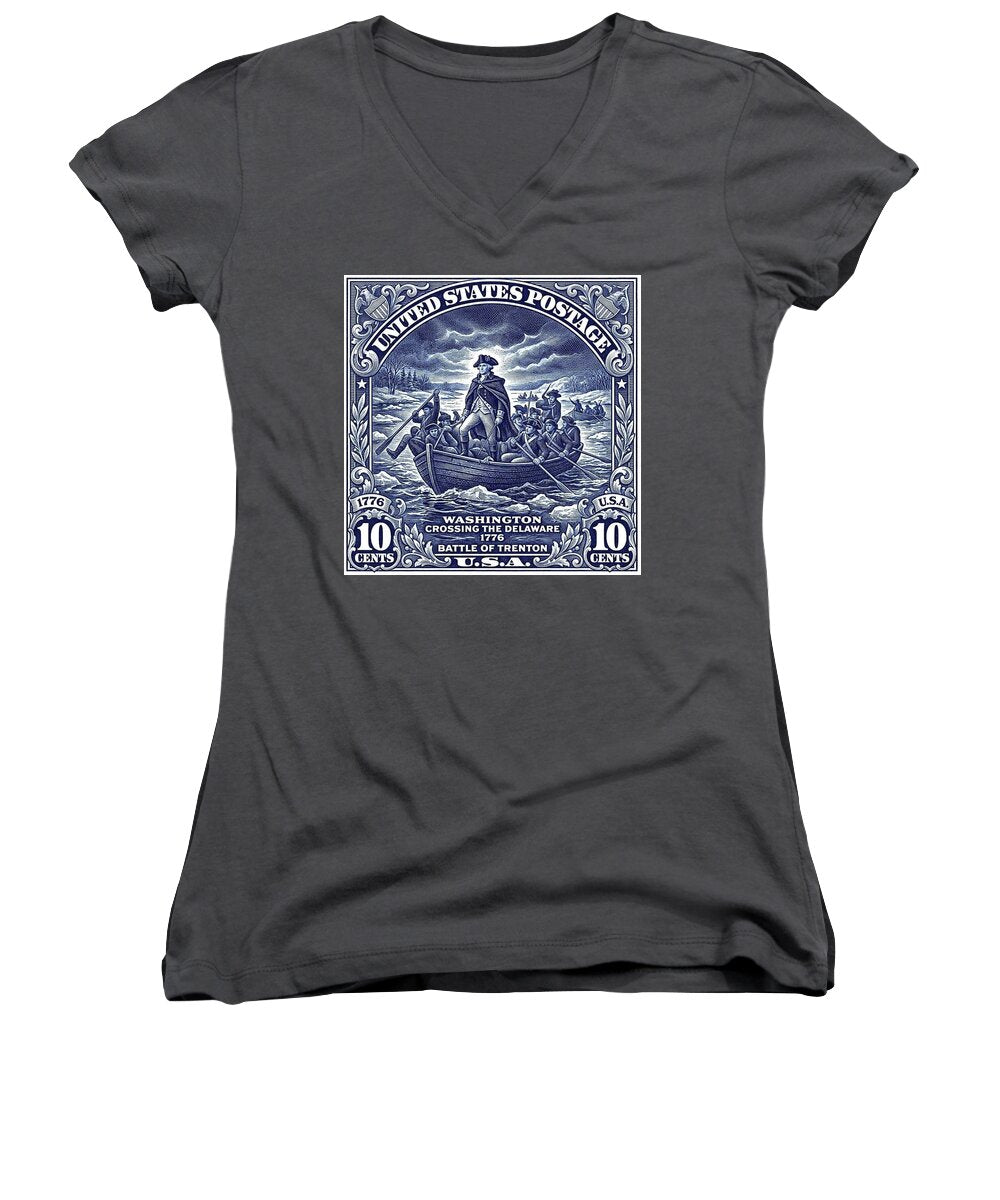 Crossing the Delaware 10c - Women's V-Neck