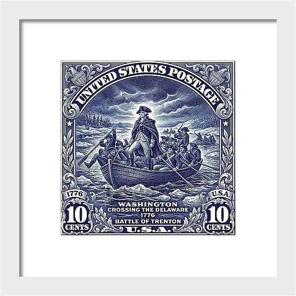 Crossing the Delaware 10c - Framed Print