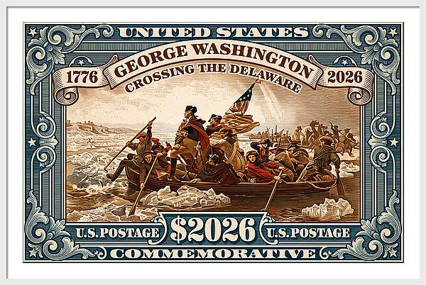 Crossing the Delaware $2026 - Framed Print