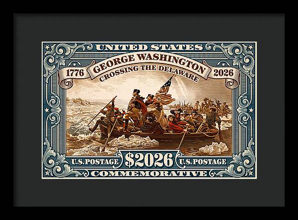 Crossing the Delaware $2026 - Framed Print