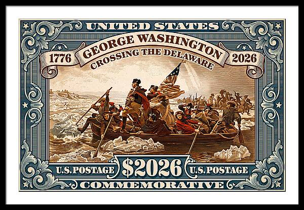 Crossing the Delaware $2026 - Framed Print