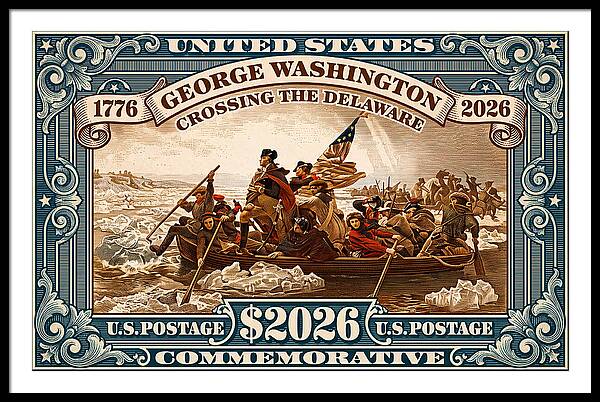 Crossing the Delaware $2026 - Framed Print