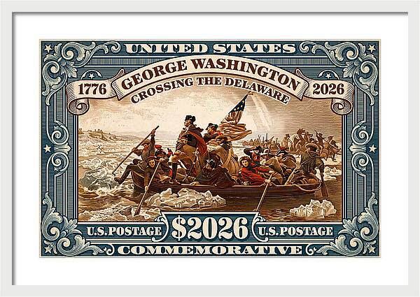 Crossing the Delaware $2026 - Framed Print