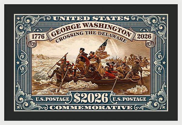Crossing the Delaware $2026 - Framed Print