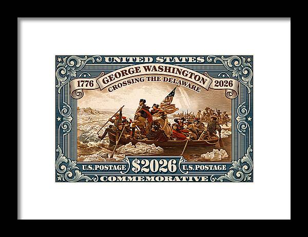 Crossing the Delaware $2026 - Framed Print