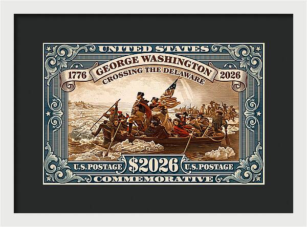 Crossing the Delaware $2026 - Framed Print