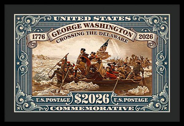 Crossing the Delaware $2026 - Framed Print