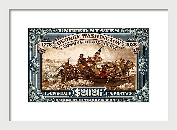 Crossing the Delaware $2026 - Framed Print