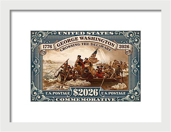 Crossing the Delaware $2026 - Framed Print