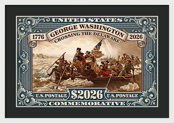 Crossing the Delaware $2026 - Framed Print