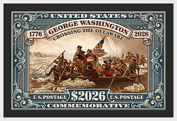 Crossing the Delaware $2026 - Framed Print
