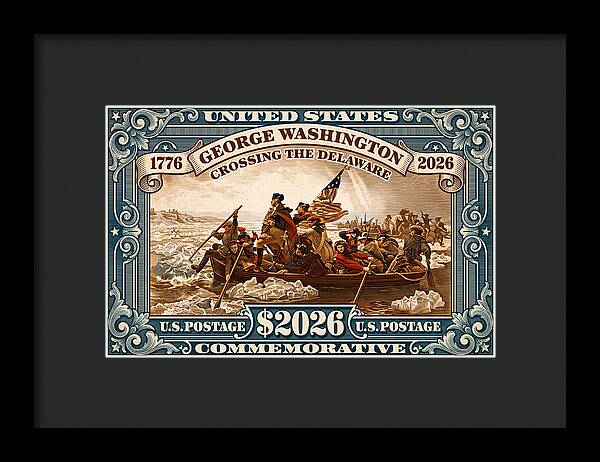 Crossing the Delaware $2026 - Framed Print