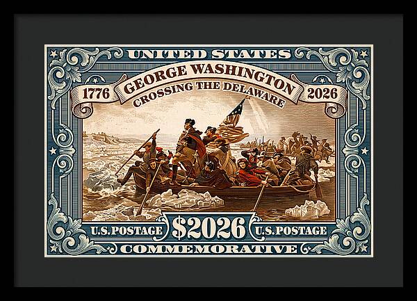 Crossing the Delaware $2026 - Framed Print