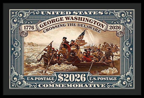 Crossing the Delaware $2026 - Framed Print