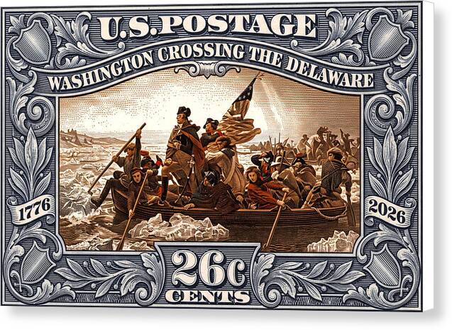 Crossing the Delaware 26c - Canvas Print
