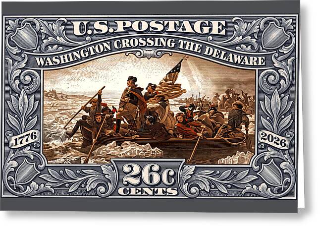 Crossing the Delaware 26c - Greeting Card