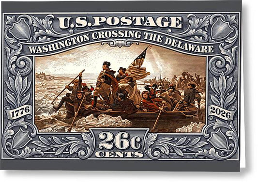 Crossing the Delaware 26c - Greeting Card