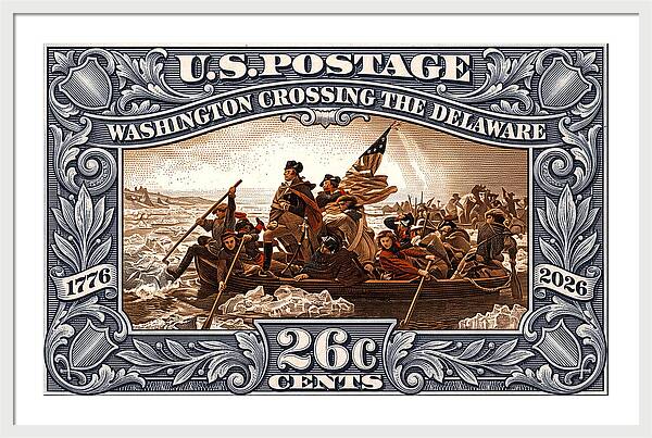 Crossing the Delaware 26c - Framed Print