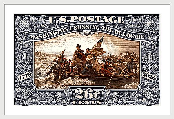 Crossing the Delaware 26c - Framed Print