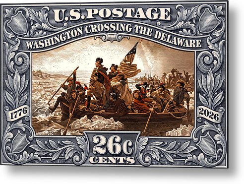 Crossing the Delaware 26c - Metal Print