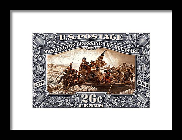 Crossing the Delaware 26c - Framed Print