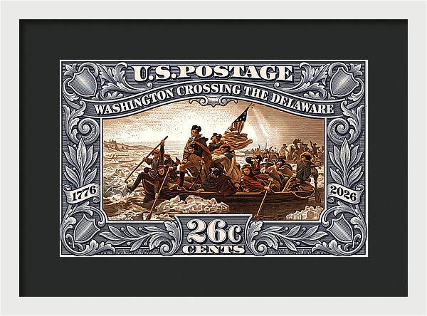 Crossing the Delaware 26c - Framed Print