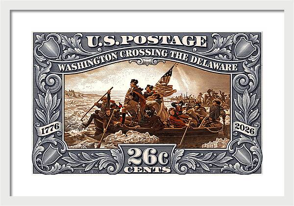 Crossing the Delaware 26c - Framed Print