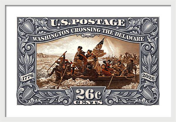 Crossing the Delaware 26c - Framed Print
