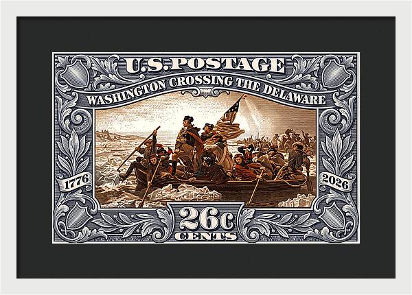 Crossing the Delaware 26c - Framed Print