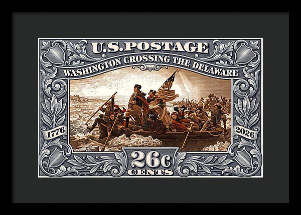 Crossing the Delaware 26c - Framed Print