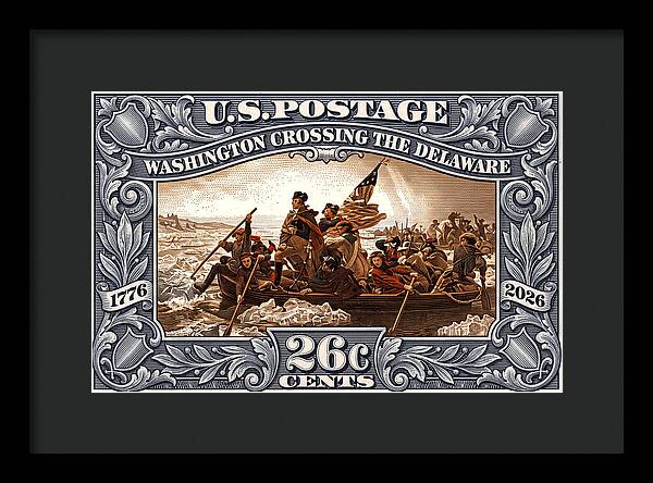 Crossing the Delaware 26c - Framed Print