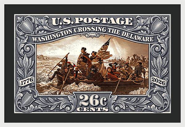 Crossing the Delaware 26c - Framed Print