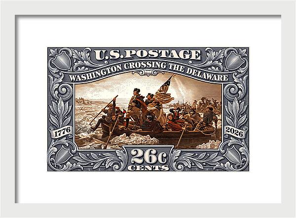Crossing the Delaware 26c - Framed Print