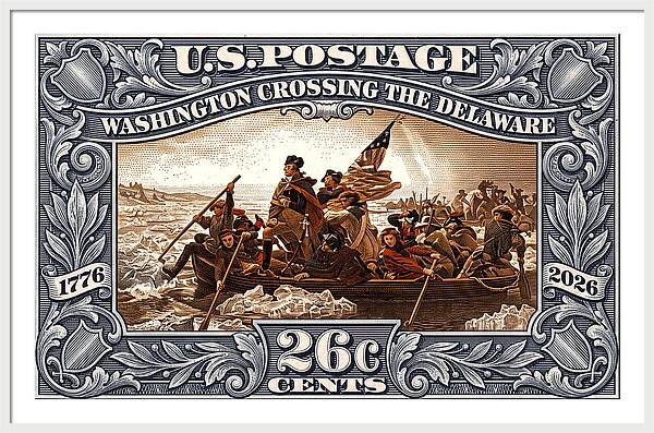 Crossing the Delaware 26c - Framed Print