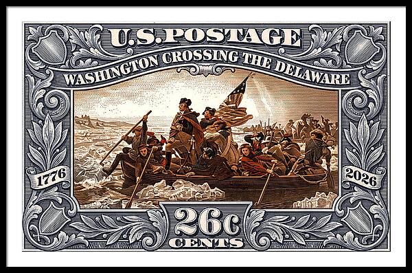 Crossing the Delaware 26c - Framed Print