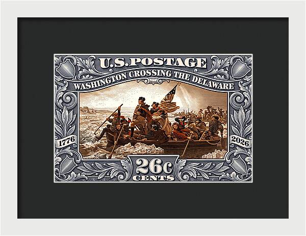 Crossing the Delaware 26c - Framed Print
