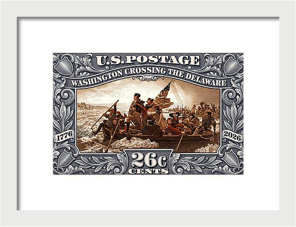 Crossing the Delaware 26c - Framed Print