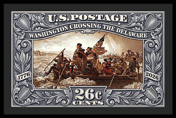 Crossing the Delaware 26c - Framed Print