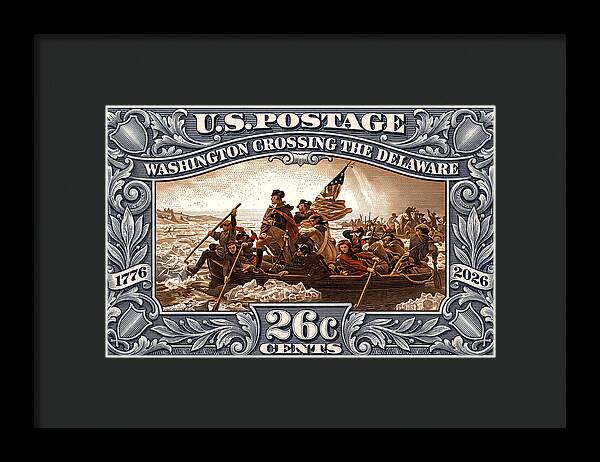 Crossing the Delaware 26c - Framed Print