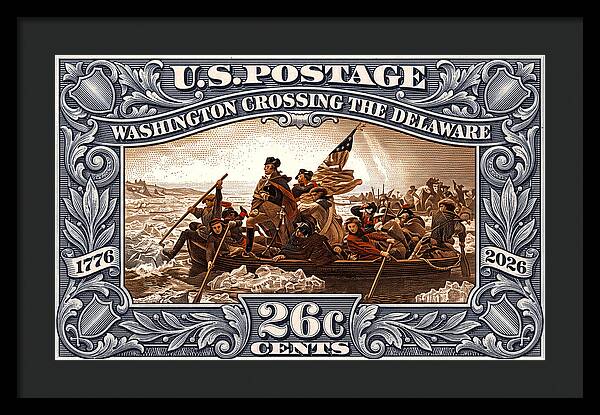 Crossing the Delaware 26c - Framed Print