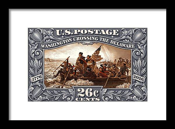 Crossing the Delaware 26c - Framed Print