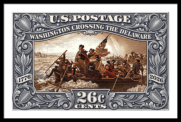 Crossing the Delaware 26c - Framed Print