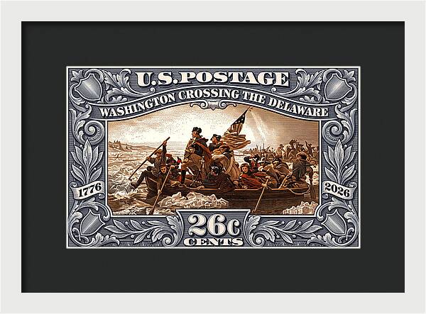 Crossing the Delaware 26c - Framed Print