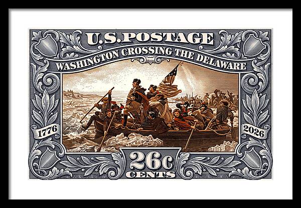 Crossing the Delaware 26c - Framed Print