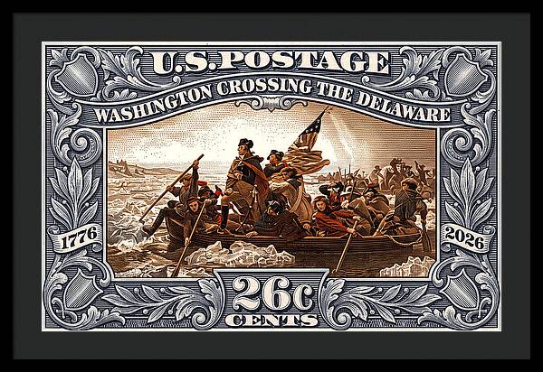Crossing the Delaware 26c - Framed Print