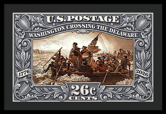 Crossing the Delaware 26c - Framed Print